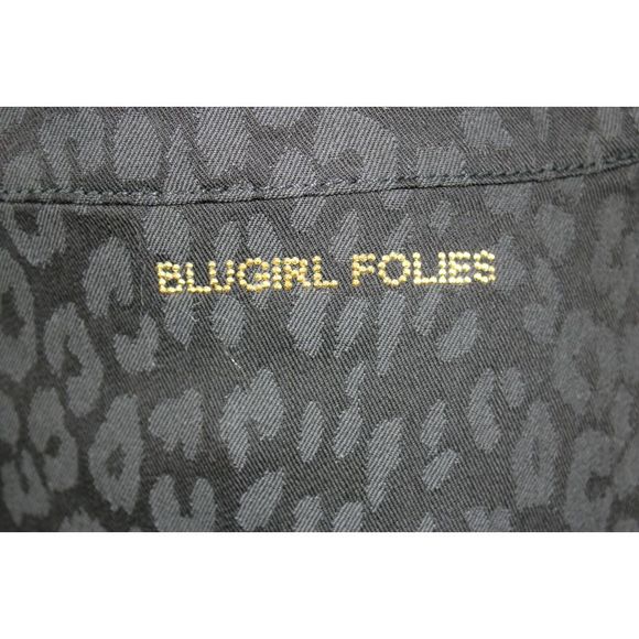 BLUGIRL FOLIES Black Mini Skirt 8 Leopard NWT $285 - Picture 3 of 5